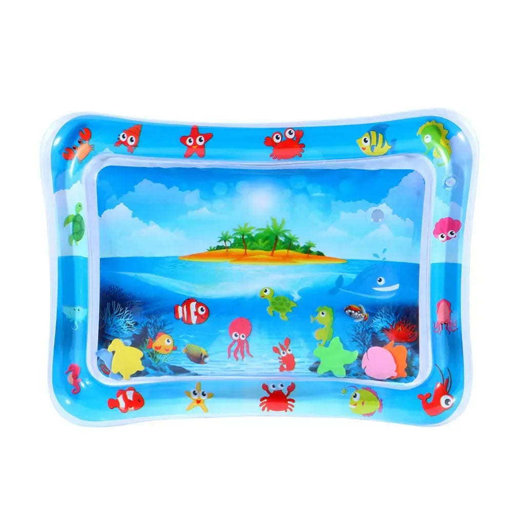 Inflatable Tummy Time Mat Premium Baby Play Mat Inflatable Water Cushion Toys for Sensory Development