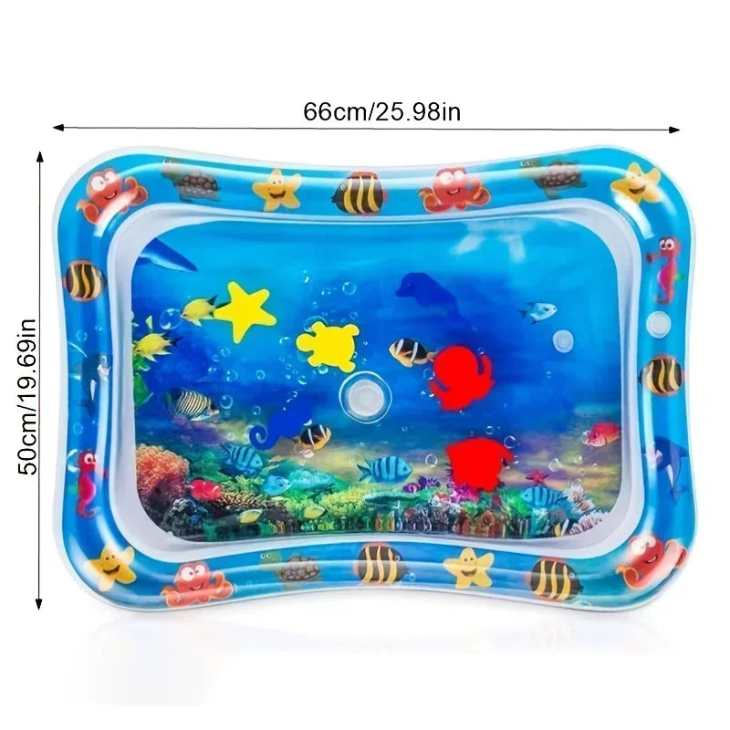 Inflatable Tummy Time Mat Premium Baby Play Mat Inflatable Water Cushion Toys for Sensory Development
