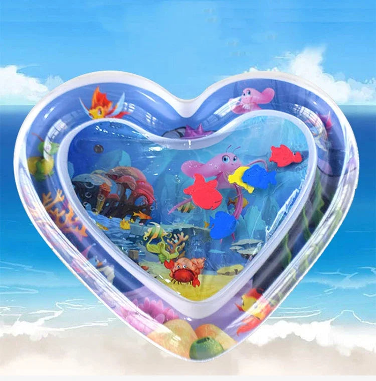 Inflatable Tummy Time Mat Premium Baby Play Mat Inflatable Water Cushion Toys for Sensory Development